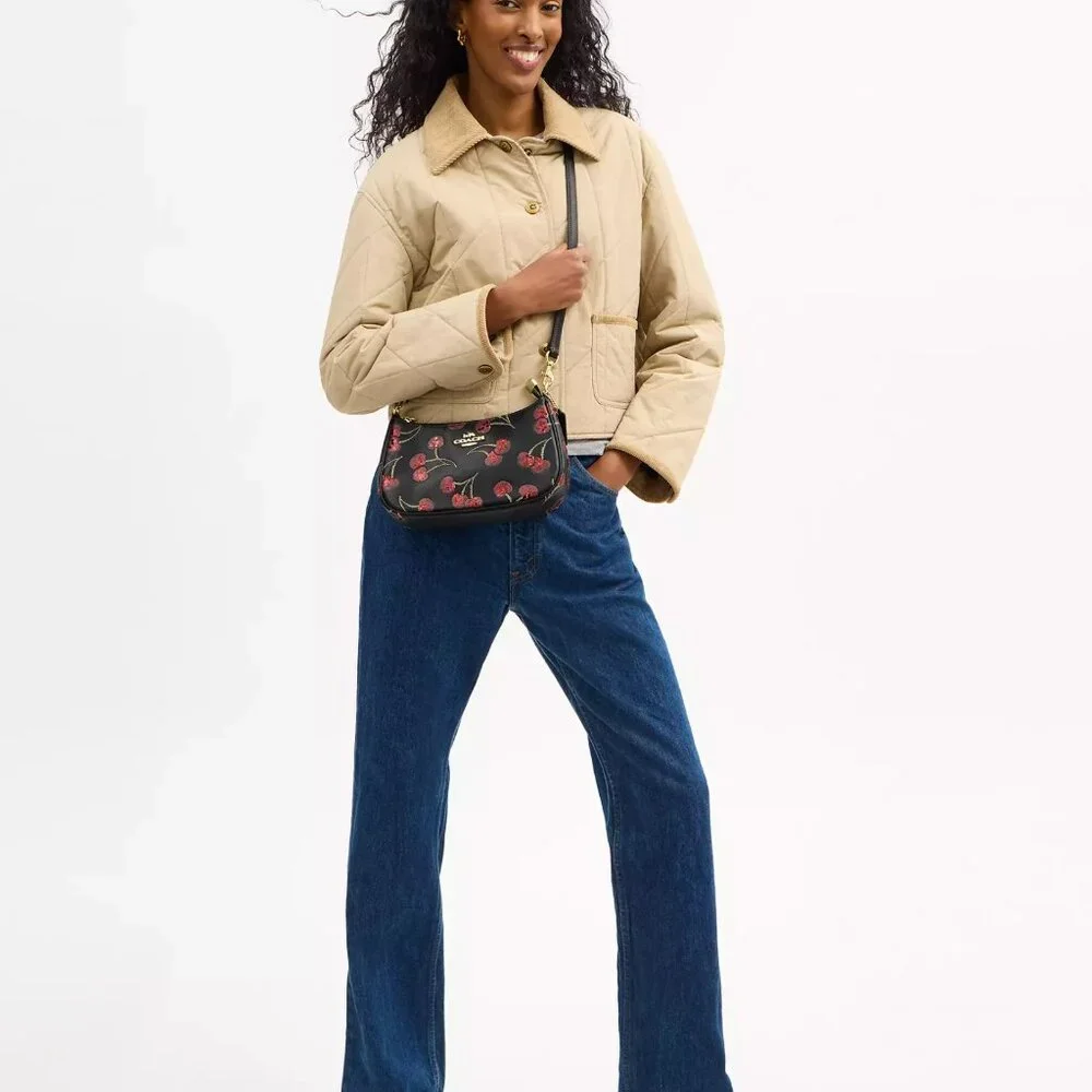 Coach CCZ16 Teri Shoulder Bag Leather Crossbody With Cherry Print NWT - Picture 4 of 12